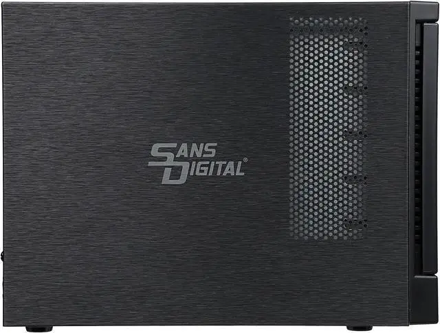 Alt view image 3 of 8 - SANS DIGITAL TowerRAID TR5M6GNC JBOD, RAID available via eSATA RAID card (not inlcuded) 5 x Hot-Swappable 3.5" Drive Bays eSATA 6Gbps (via Port Multiplier) 5 Bay eSATA 6G Port Multiplier JBOD Tower