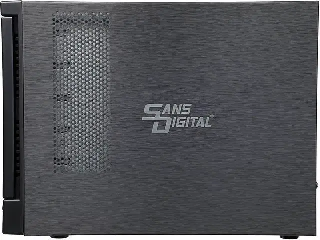 Alt view image 5 of 8 - SANS DIGITAL TowerRAID TR5M6GNC JBOD, RAID available via eSATA RAID card (not inlcuded) 5 x Hot-Swappable 3.5" Drive Bays eSATA 6Gbps (via Port Multiplier) 5 Bay eSATA 6G Port Multiplier JBOD Tower