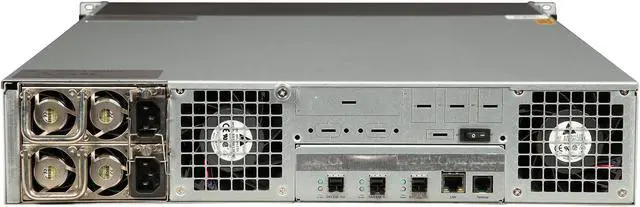 Alt view image 4 of 5 - SANS DIGITAL ES224X12 JBOD (RAID is supported by additional RAID card) 24 Hot-Swappable 2.5" Drive Bay 3.5" Drive Bays 12G SAS Expander, Mini-SAS HD / SFF-8644 x 3 2U SAS 12G JBOD Rackmount