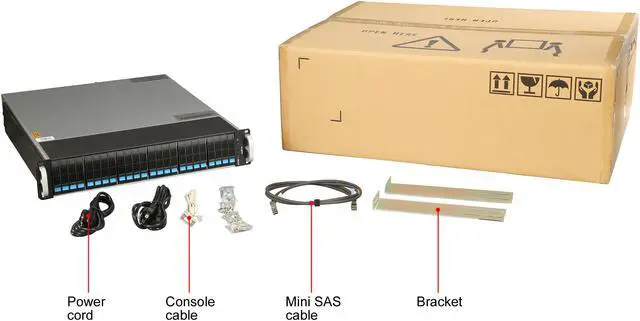 Alt view image 5 of 5 - SANS DIGITAL ES224X12 JBOD (RAID is supported by additional RAID card) 24 Hot-Swappable 2.5" Drive Bay 3.5" Drive Bays 12G SAS Expander, Mini-SAS HD / SFF-8644 x 3 2U SAS 12G JBOD Rackmount