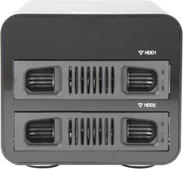Alt view image 3 of 10 - SANS DIGITAL MobileRAID MR2UT6G 0, 1, JBOD and Spanning USB 3.1 Type-C, Fully Loaded 2-bay External RAID Solution
