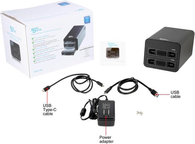 Alt view image 11 of 10 - SANS DIGITAL MobileRAID MR2UT6G 0, 1, JBOD and Spanning USB 3.1 Type-C, Fully Loaded 2-bay External RAID Solution