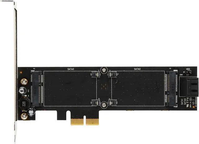 Alt view image 3 of 5 - VANTEC 4 Channel, 2 mSATA + 2 SATA 6Gb/s PCIe RAID Card with HyperDuo Model UGT-MST644R