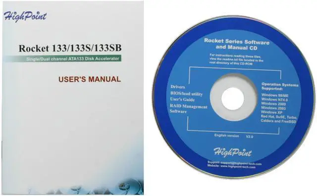 Alt view image 7 of 8 - HighPoint RocketRAID 133SB 32bits, 33/66 MHz PCI IDE Controller Card