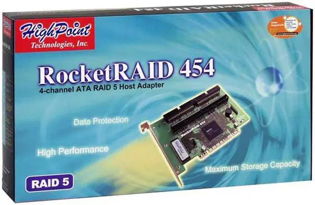 Alt view image 5 of 5 - HighPoint RocketRAID 454 PCI IDE Controller Card