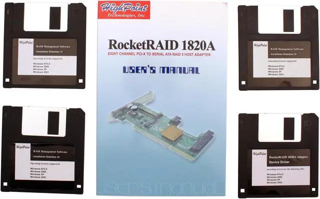 Alt view image 5 of 6 - HighPoint RocketRAID 1820A 64bit, 66/100/133Mhz PCI-X SATA Controller Card