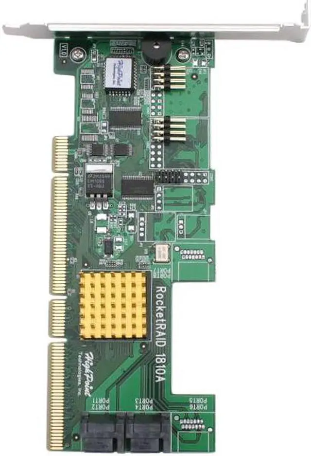 Alt view image 2 of 6 - HighPoint RocketRAID 1810A PCI-X SATA Controller Card