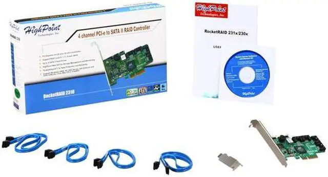 Alt view image 6 of 6 - HighPoint RocketRAID 2310 PCI Express x4 (x8 and x16 slot compatible) SATA II (3.0Gb/s) Controller Card