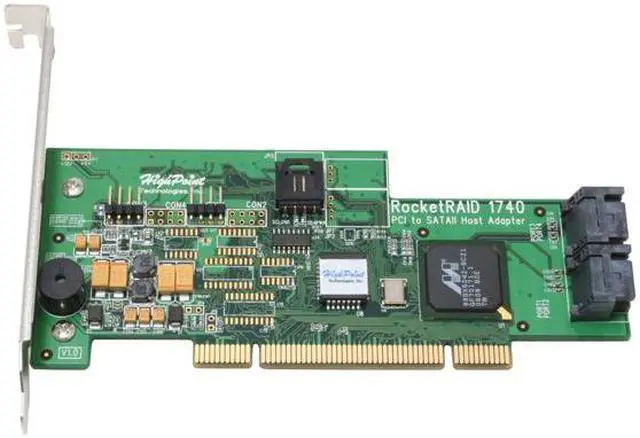 Alt view image 2 of 6 - HighPoint RocketRAID 1740 PCI SATA II (3.0Gb/s) RAID Controller Card