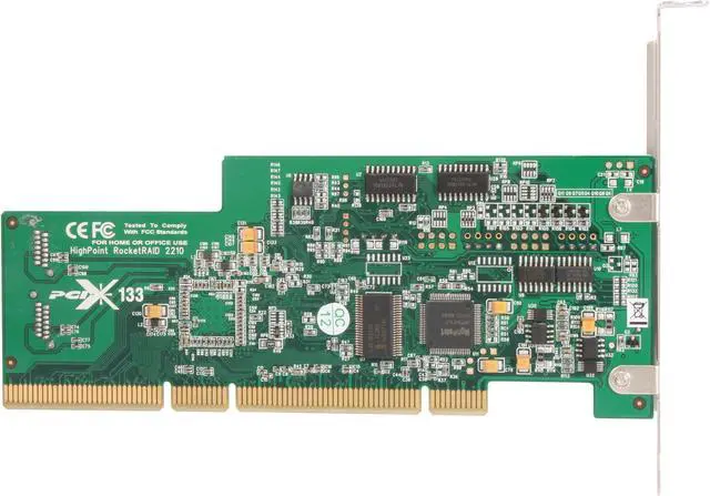 Alt view image 3 of 7 - HighPoint RocketRAID 2210 PCI-X SATA II (3.0Gb/s) Controller Card