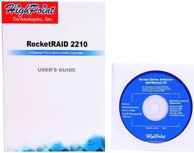 Alt view image 6 of 7 - HighPoint RocketRAID 2210 PCI-X SATA II (3.0Gb/s) Controller Card