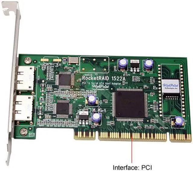 Alt view image 3 of 6 - HighPoint RocketRAID 1522A PCI SATA I (1.5Gb/s) RAID Controller Card