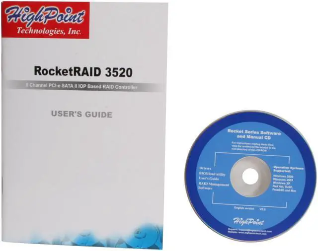 Alt view image 7 of 7 - HighPoint RocketRAID 3520 SATA II RAID Controller with Intel 2nd Generation PCI-Express I/O Processor
