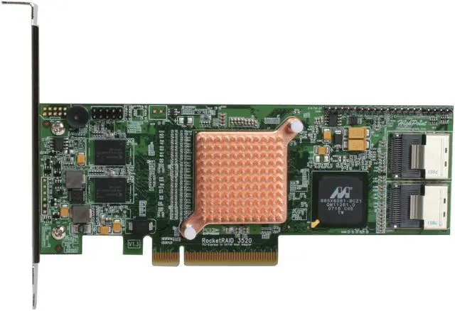 Alt view image 2 of 7 - HighPoint RocketRAID 3520 SATA II RAID Controller with Intel 2nd Generation PCI-Express I/O Processor