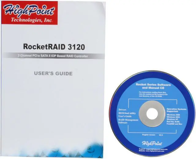 Alt view image 6 of 7 - HighPoint RocketRAID 3120 PCI-Express x1 SATA True Hardware RAID Controller