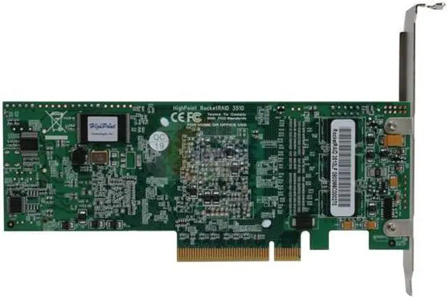 Alt view image 3 of 6 - HighPoint RocketRAID 3510 SATA II Hardware RAID Controller with Intel 2Nd Generation PCI-Express I/O Processor RAID 0/1/5/6/10 JBOD