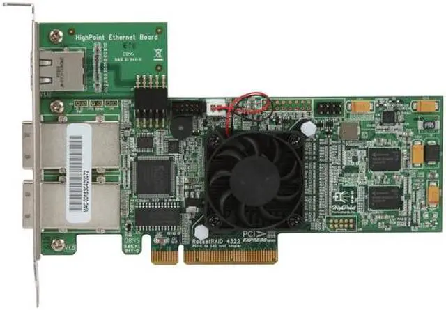 Alt view image 3 of 7 - HighPoint RocketRAID 4322 PCI-Express x8 SATA / SAS Controller Card