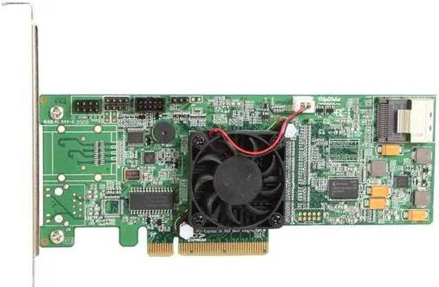 Alt view image 2 of 5 - HighPoint RocketRAID 4310 PCI-Express x8 Four-Port SATA and SAS HARDWARE RAID Controller Card