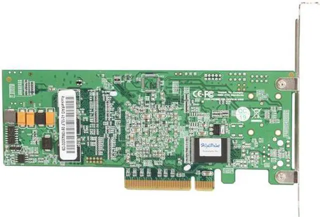 Alt view image 3 of 5 - HighPoint RocketRAID 4310 PCI-Express x8 Four-Port SATA and SAS HARDWARE RAID Controller Card