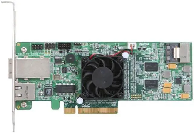 Alt view image 3 of 6 - HighPoint RocketRAID 4321 PCI-Express x8 Low Profile SATA / SAS RAID Controller Card
