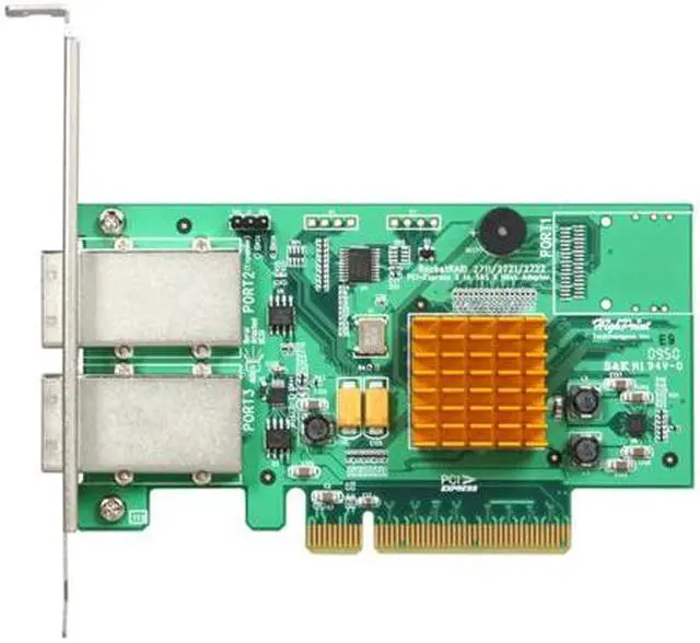 Alt view image 3 of 5 - HighPoint RocketRAID 2722 PCI-Express 2.0 x8 Low Profile SATA / SAS RAID Controller Card