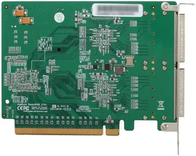 Alt view image 4 of 5 - HighPoint RocketRAID 2744 PCI-Express 2.0 x16 SATA / SAS Controller Card