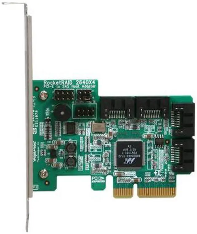 Alt view image 3 of 6 - HighPoint RocketRAID 2640X4 SGL PCI-Express x4 SATA / SAS Controller Card