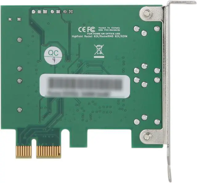 Alt view image 3 of 5 - HighPoint Rocket 620-OEM PCI-Express 2.0 x1 Low Profile SATA III (6.0Gb/s) Controller Card - OEM