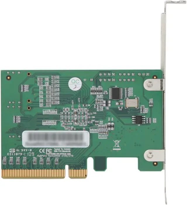 Alt view image 4 of 7 - HighPoint RocketRAID 2720SGL PCI-Express 2.0 x8 Low Profile SATA / SAS Controller Card