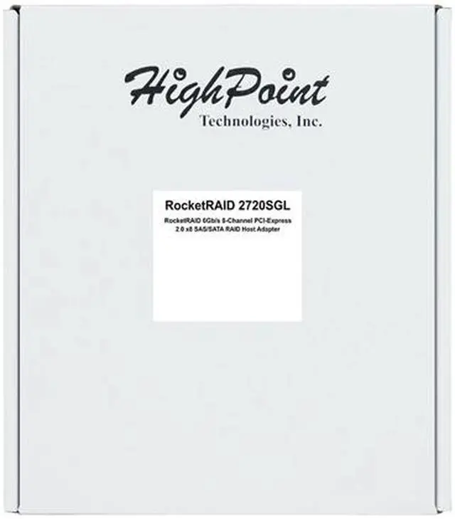 Alt view image 7 of 7 - HighPoint RocketRAID 2720SGL PCI-Express 2.0 x8 Low Profile SATA / SAS Controller Card