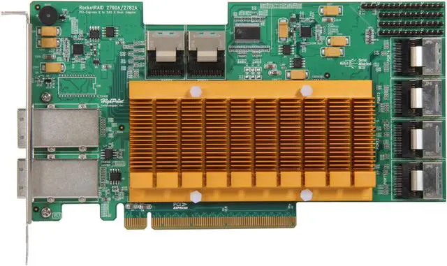 Alt view image 3 of 5 - HighPoint RocketRaid 2782 PCI-Express 2.0 x16 SATA / SAS Controller Card