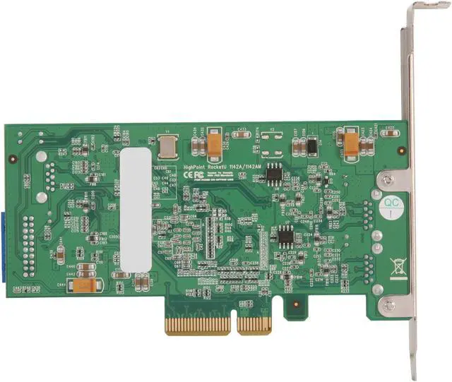 Alt view image 5 of 6 - HighPoint RocketU 1142A PCI-Express 2.0 x4 USB 3.0 SuperSpeed HBA