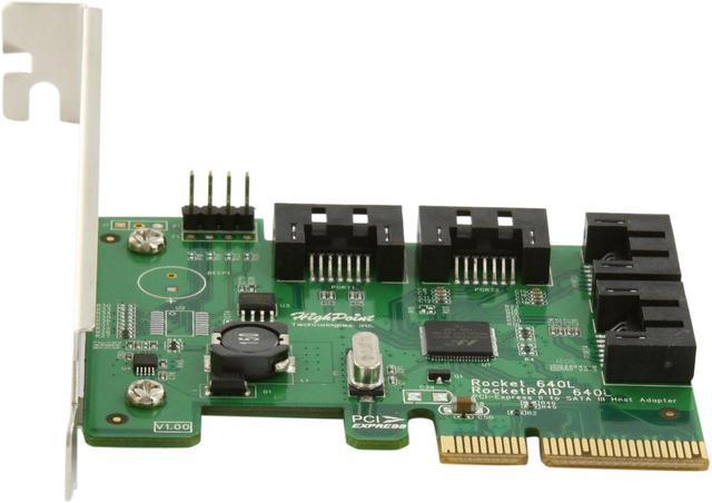 HighPoint 600 Lite Series Rocket 640L PCI-Express 2.0 x4 Low Profile SATA  III (6.0Gb/s) RAID Controller Card