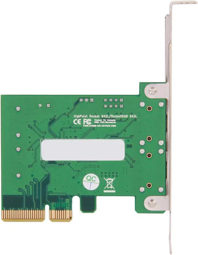 Alt view image 4 of 5 - HighPoint 2nd Generation RocketRAID 600L Series RocketRAID 642L PCI-Express 2.0 x4 Low Profile SATA III (6.0Gb/s) RAID Controller Card