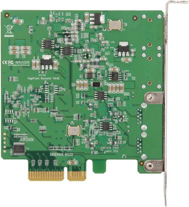 Alt view image 4 of 5 - HighPoint RocketU 1144E PCI-Express 2.0 x4 USB 3.0 Host Controller