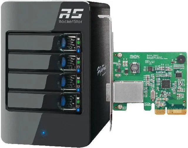 Main image of HighPoint RocketStor 6414VS - 4-Bay Q-SATA Value RAID Tower Enclosure