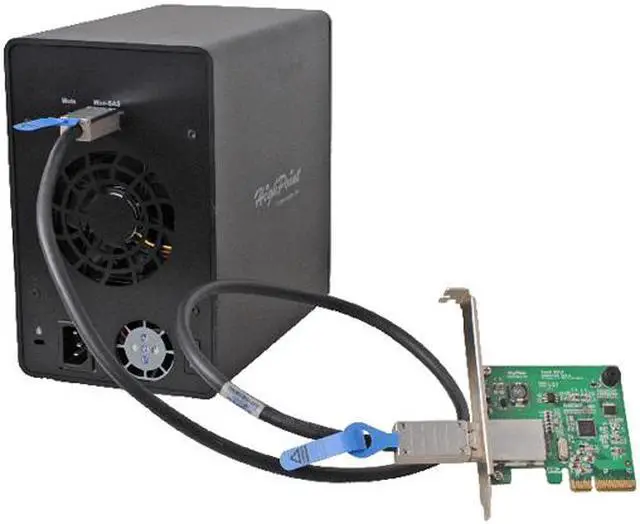 Alt view image 2 of 2 - HighPoint RocketStor 6414VS - 4-Bay Q-SATA Value RAID Tower Enclosure