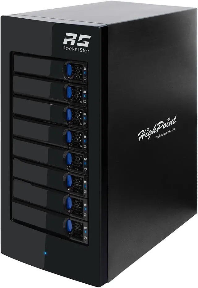 Main image of HighPoint RocketStor 6618A RAID 0, 1, 5, 6, 10, 50, JBOD 8-Bay Thunderbolt 3 40Gb/s Hardware RAID Storage Enclosure