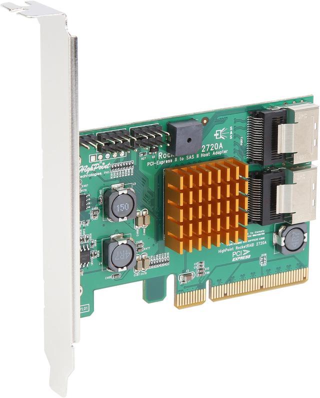 HighPoint RocketRAID 2720A RR2720A PCI-Express 2.0 x8 Low Profile SATA /  SAS RocketRAID 3720A 8-Channel 12Gb/s PCIe 3.0 x8 SAS / SATA RAID Controller