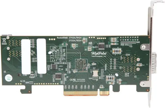 Alt view image 4 of 6 - HighPoint RocketRAID 3742A 8 x Internal & 8 x External Channels 12Gb/s PCIe 3.0 x8 SAS / SATA RAID Controller