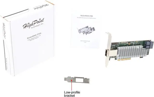 Alt view image 6 of 6 - HighPoint RocketRAID 3742A 8 x Internal & 8 x External Channels 12Gb/s PCIe 3.0 x8 SAS / SATA RAID Controller