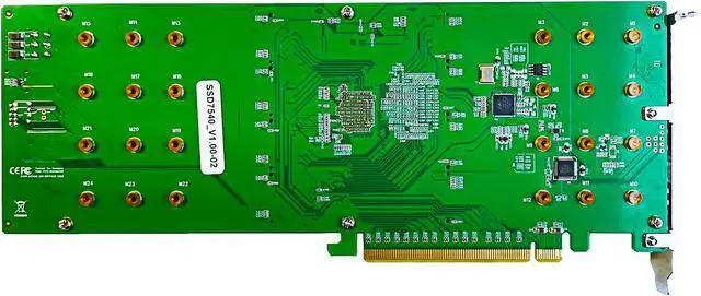 Alt view image 6 of 8 - HighPoint SSD7540 PCI-Express PCIe 4.0 x16 8-Port M.2 NVMe RAID Controller