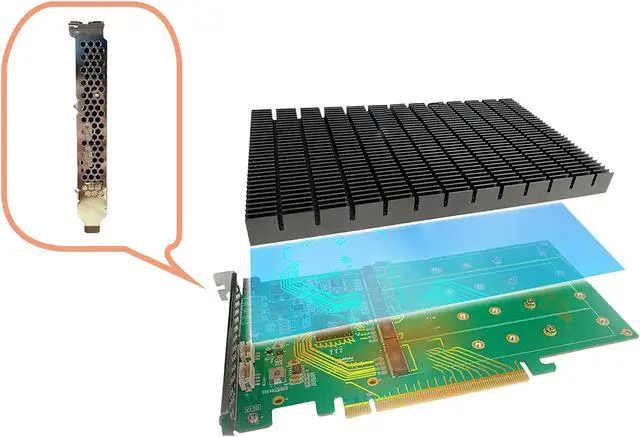 Alt view image 4 of 4 - HighPoint SSD7104 PCIe 3.0 x16 4-Port M.2 NVMe RAID Controller