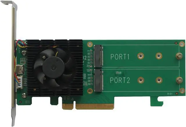 Alt view image 5 of 7 - HighPoint SSD6202 Driverless, Bootable 2x M.2 PCIe Gen3 x8 NVMe RAID Controller