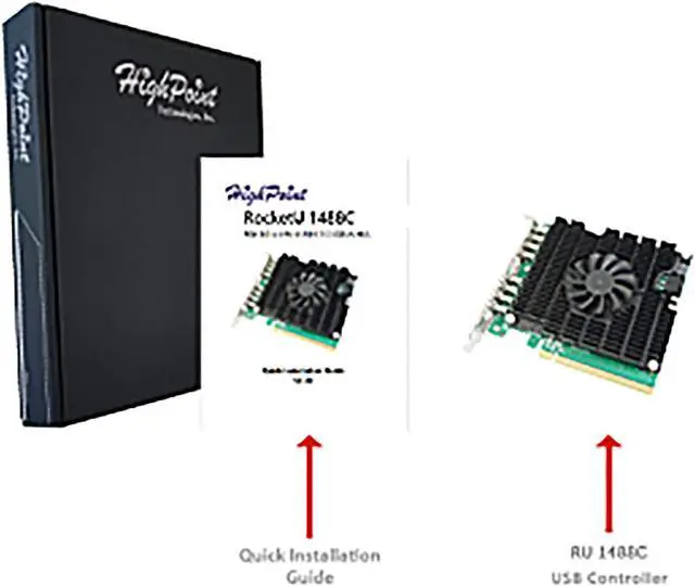 Alt view image 4 of 4 - HighPoint RU1488C PCIe 3.0 x16 USB 3.2 20Gb/s Host Controller