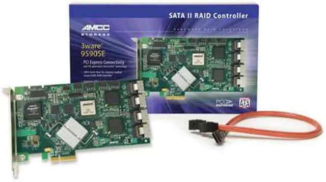 Alt view image 2 of 2 - 3ware 9590SE-16ML PCI Express x4 SATA II (3.0Gb/s) Controller Card