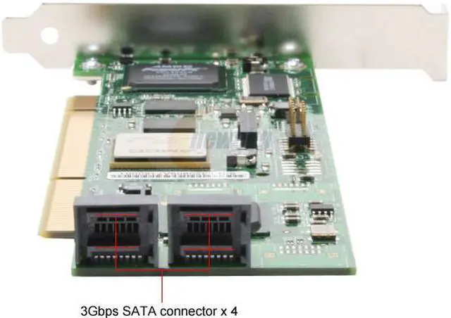 Alt view image 3 of 6 - 3ware 9550SXU-4LP KIT 64-bit/133MHz PCI-X SATA II (3.0Gb/s) RAID RoHS Controller Card - Kit