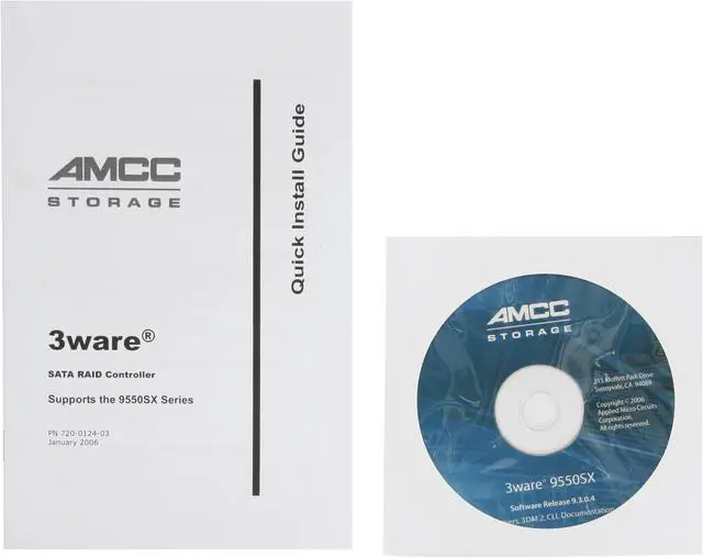 Alt view image 8 of 8 - 3ware 9550SXU-8LP 64bit/133MHz PCI-X SATA II (3.0Gb/s) RoHS Controller Card - 10PK - OEM integrator - no cable