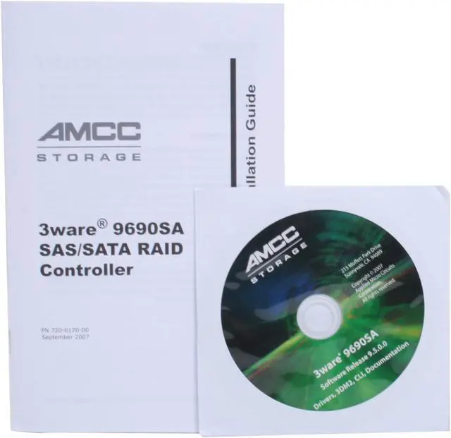 Alt view image 6 of 7 - 3ware 9690SA-8I-KIT PCI-Express x8 SATA / SAS Controller Card - Kit