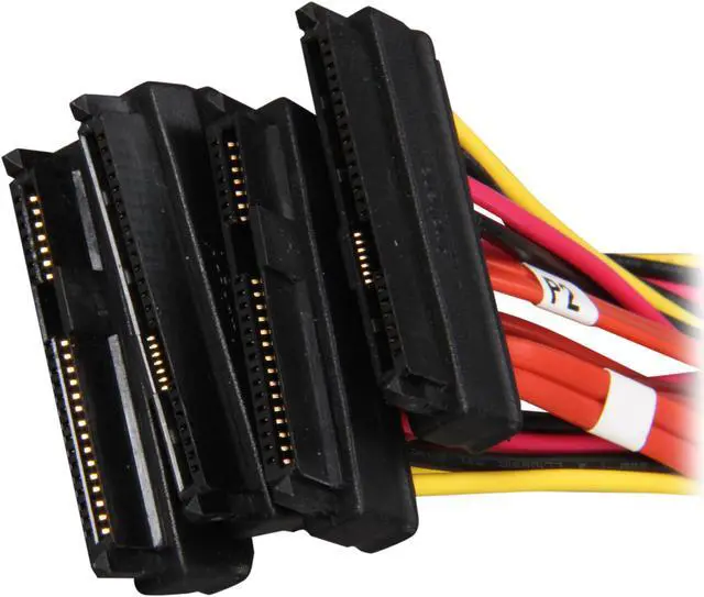 Main image of 3ware CBL-SAS8087OCF-06M 0.6m (SFF-8087) SAS/SATA breakout cable, forward, 4x (SFF8482) with power
